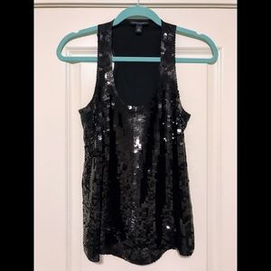 Banana Republic Sequin & Satin Top